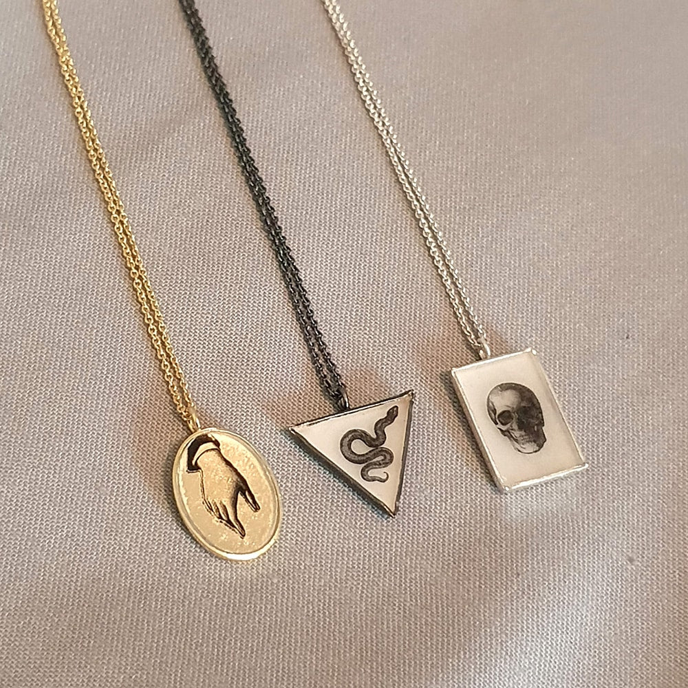 The Triangle Pendant Necklace - Serpent