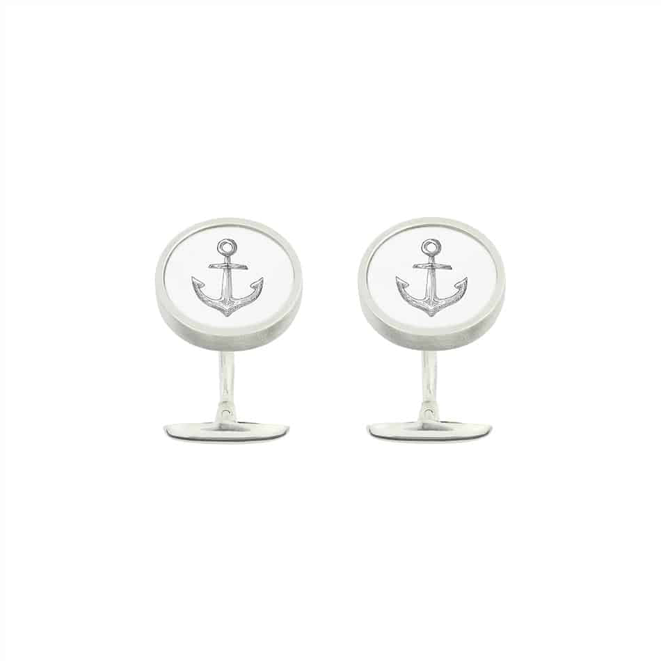 The Anchor Round Heavy Cufflinks
