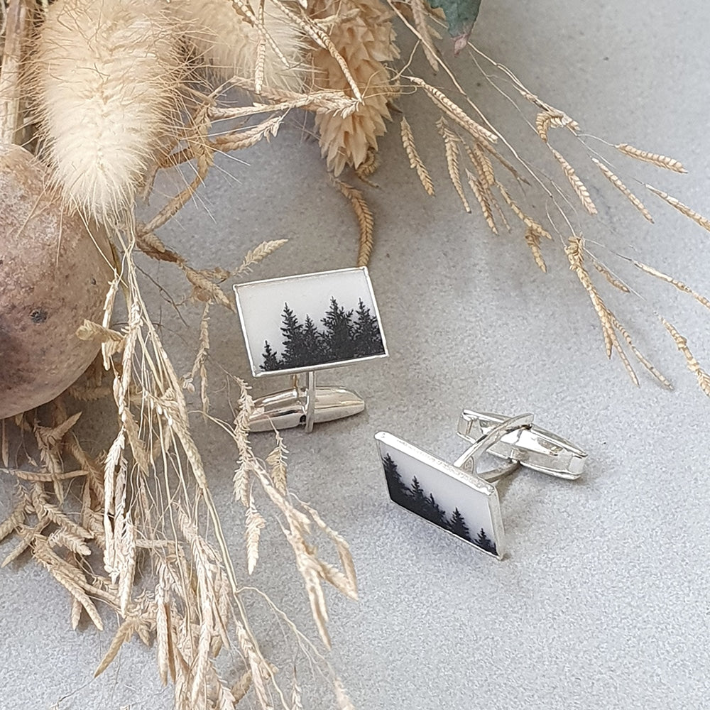 The Forest Rectangle Cufflinks