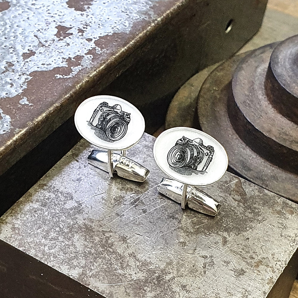 The Camera Oval Cufflinks