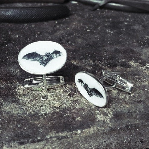 Cufflinks - Oval horizontal with mechanic back