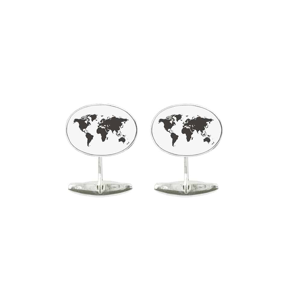 The Map Oval Cufflinks