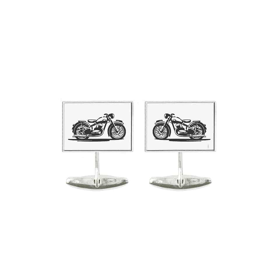 The Motorcycle Rectangle Cufflinks