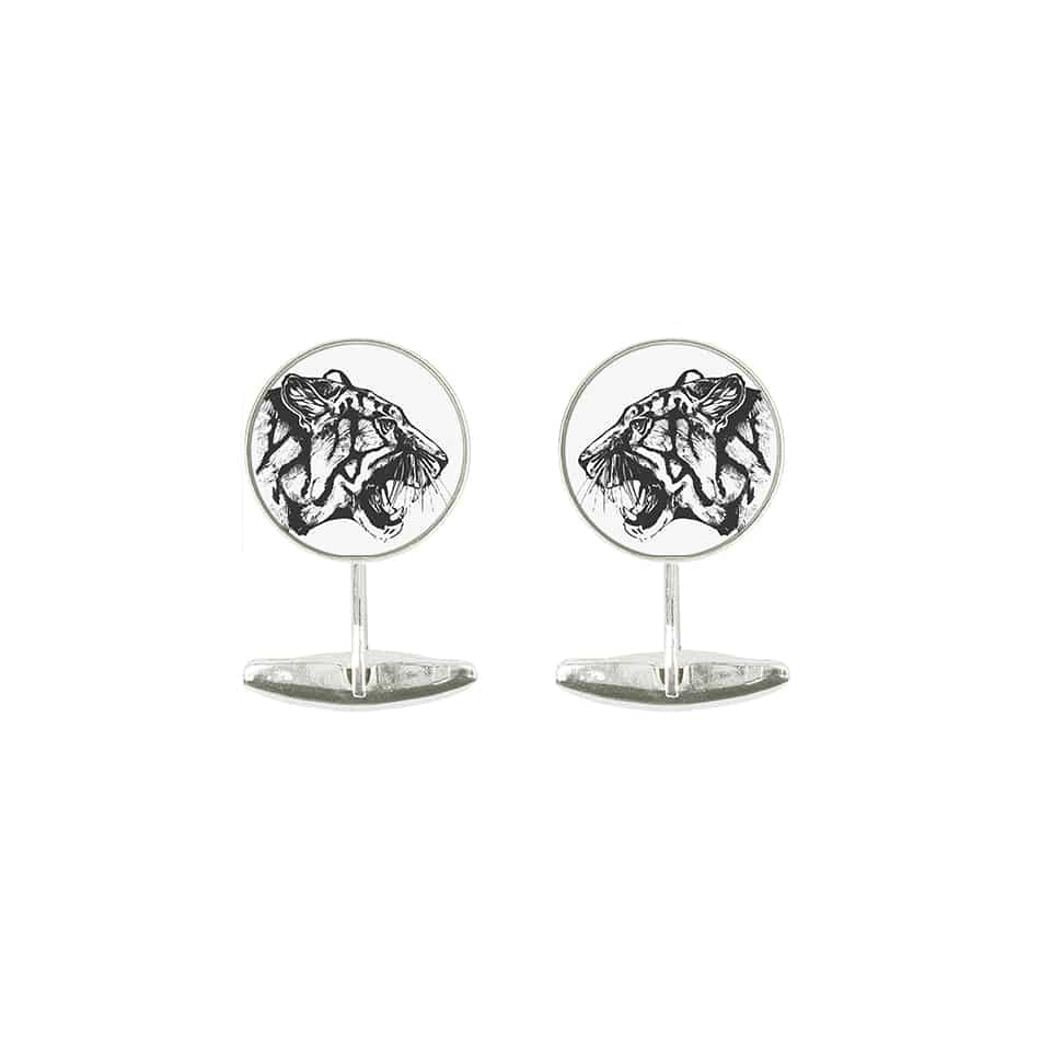 The Tiger Round Cufflinks