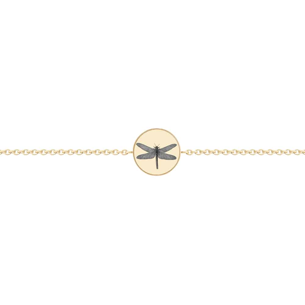 The Dragonfly Simple Bracelet - 18ct Yellowgold Vermeil