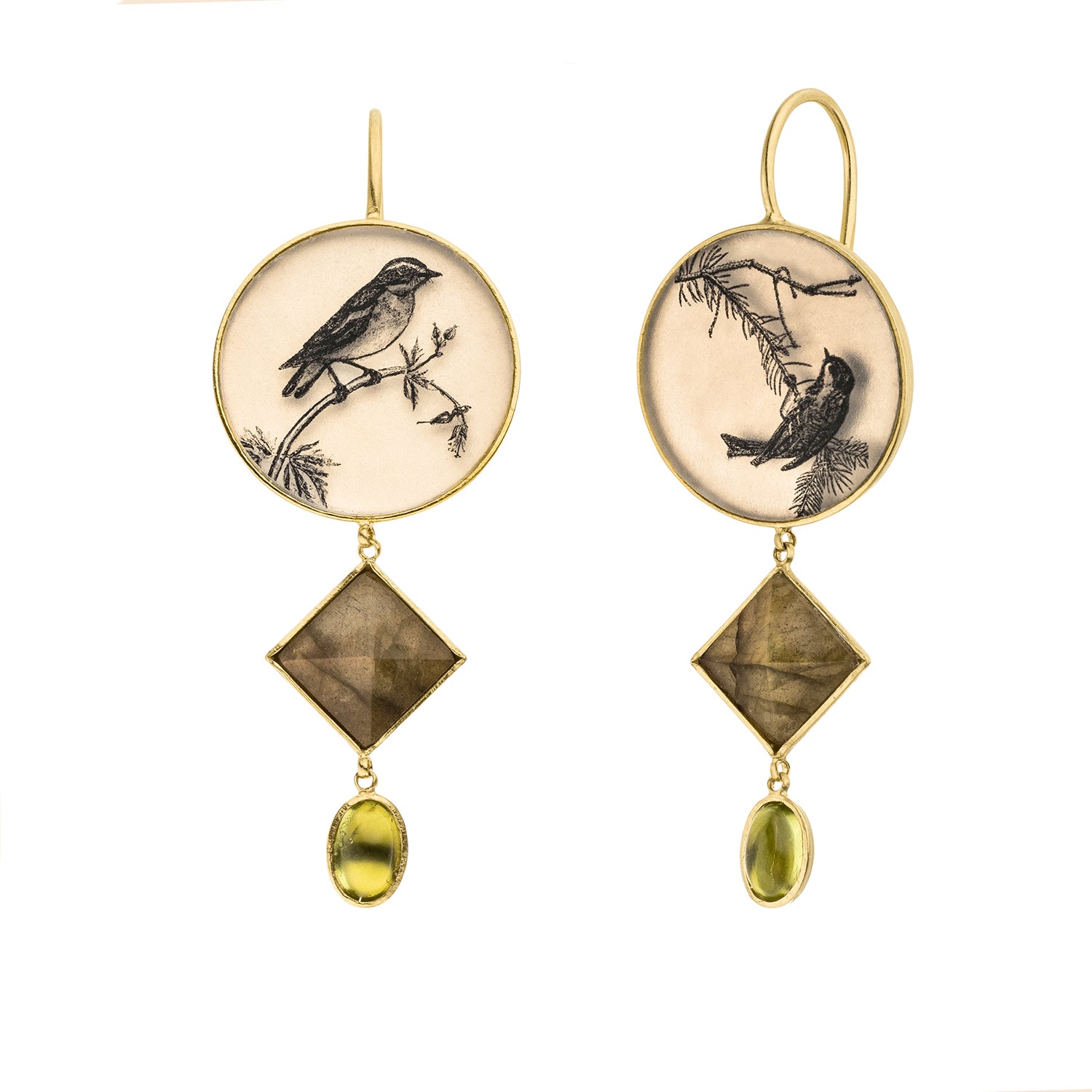 The Whinchat Short Drop Earrings