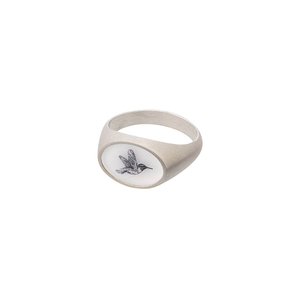 The mini Signet Ring - Hummingbird