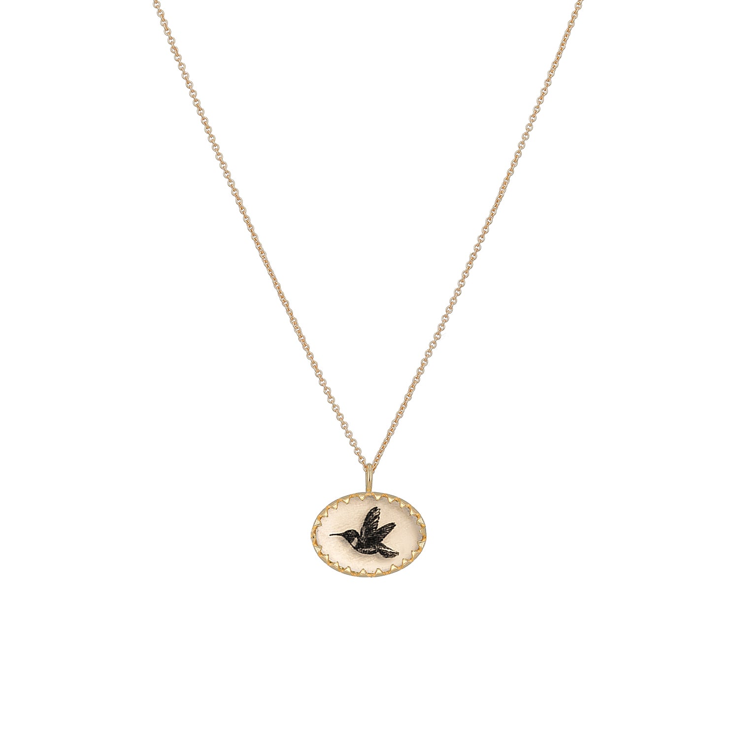 The Victoria Pendant Necklace - Hummingbird