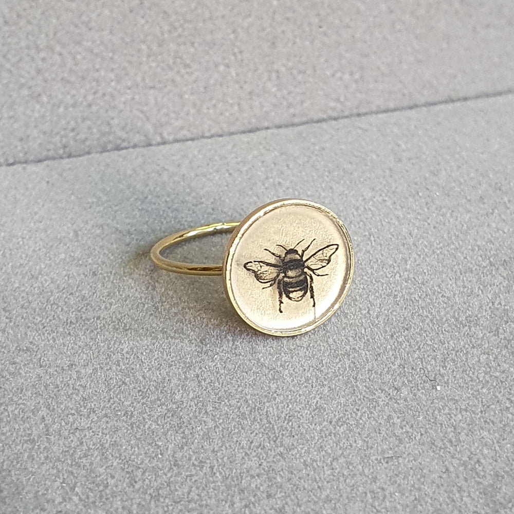 The Basic Ring - Bee - Gold Vermeil