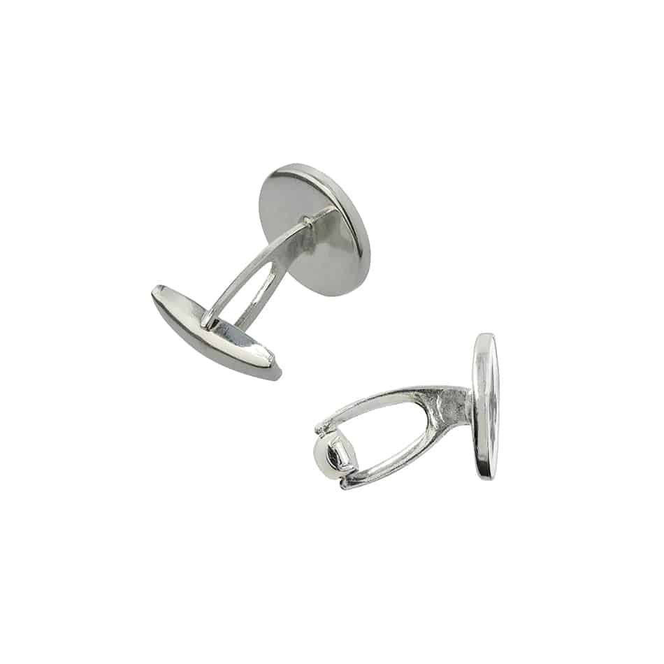 Cufflinks - Round maxi with mechanic back