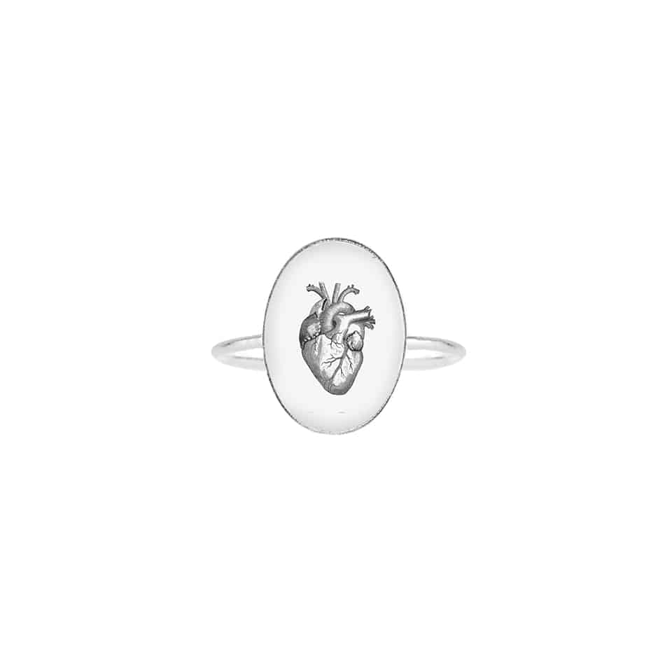 The Basic Ring - Heart - oval