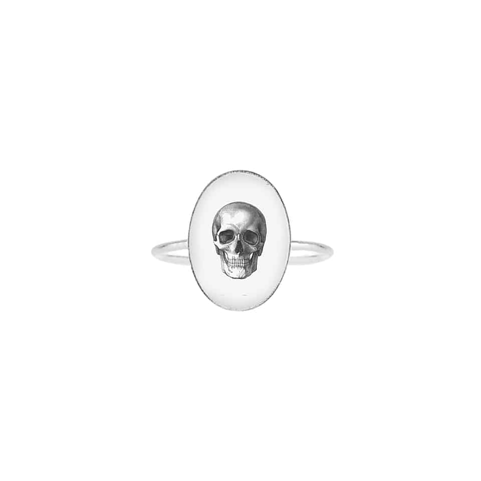 The Basic Ring - Skull - oval