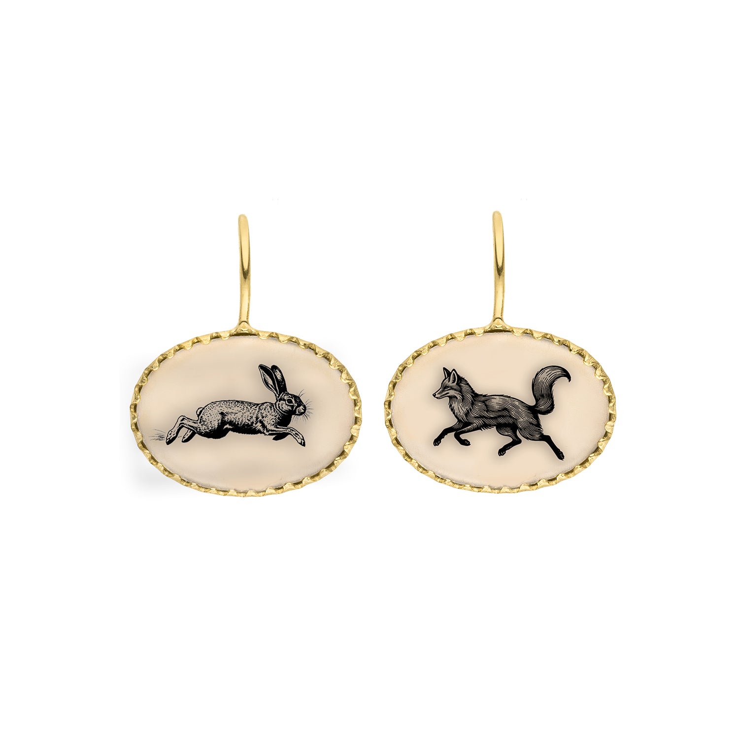 The Rabbit and Fox Maxi Victoria Earhangers