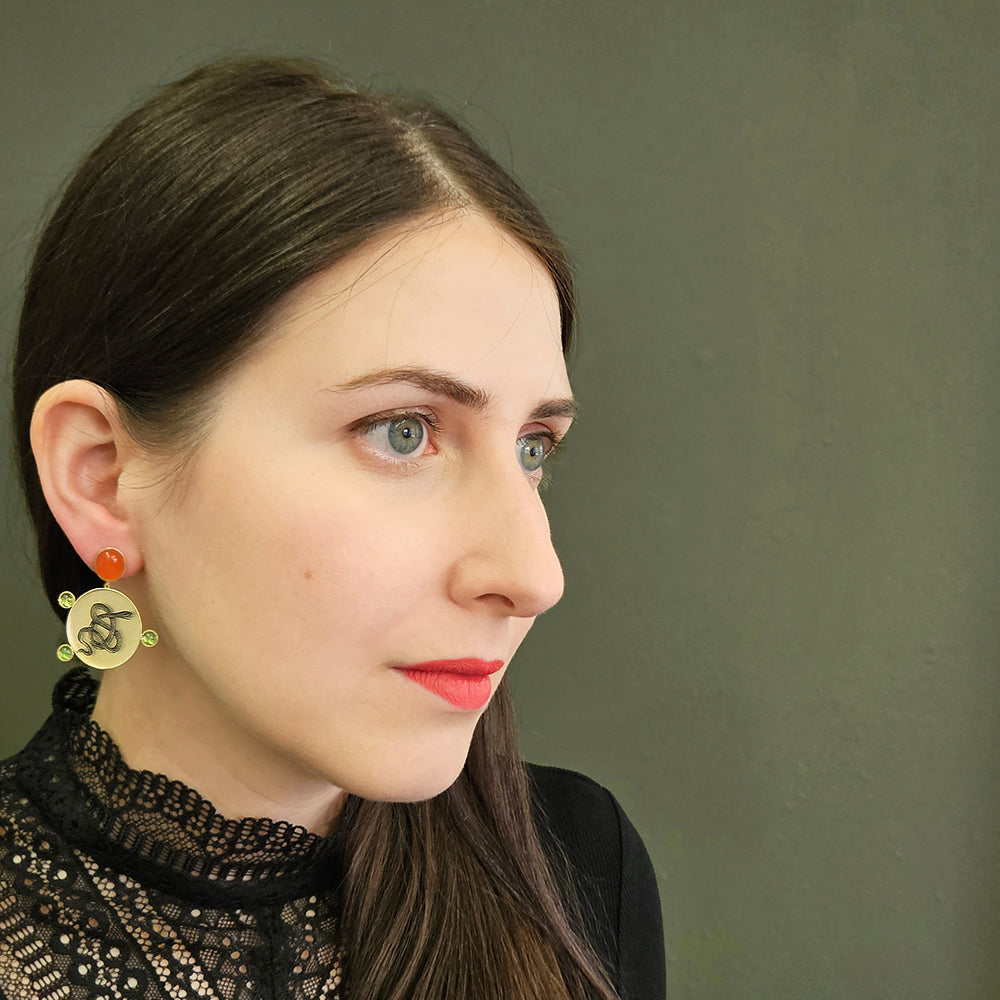 The Serpent Dot Earrings