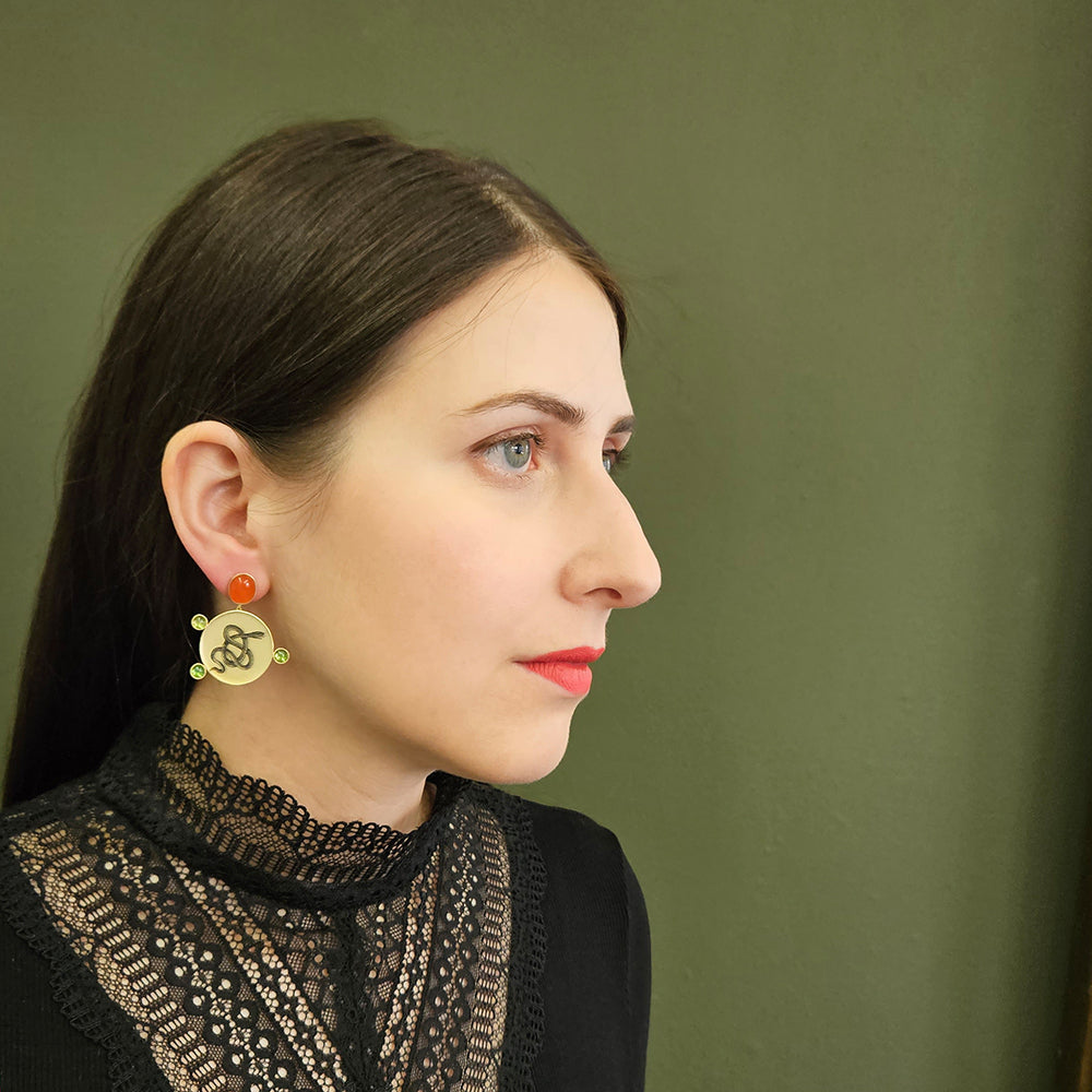 The Serpent Dot Earrings