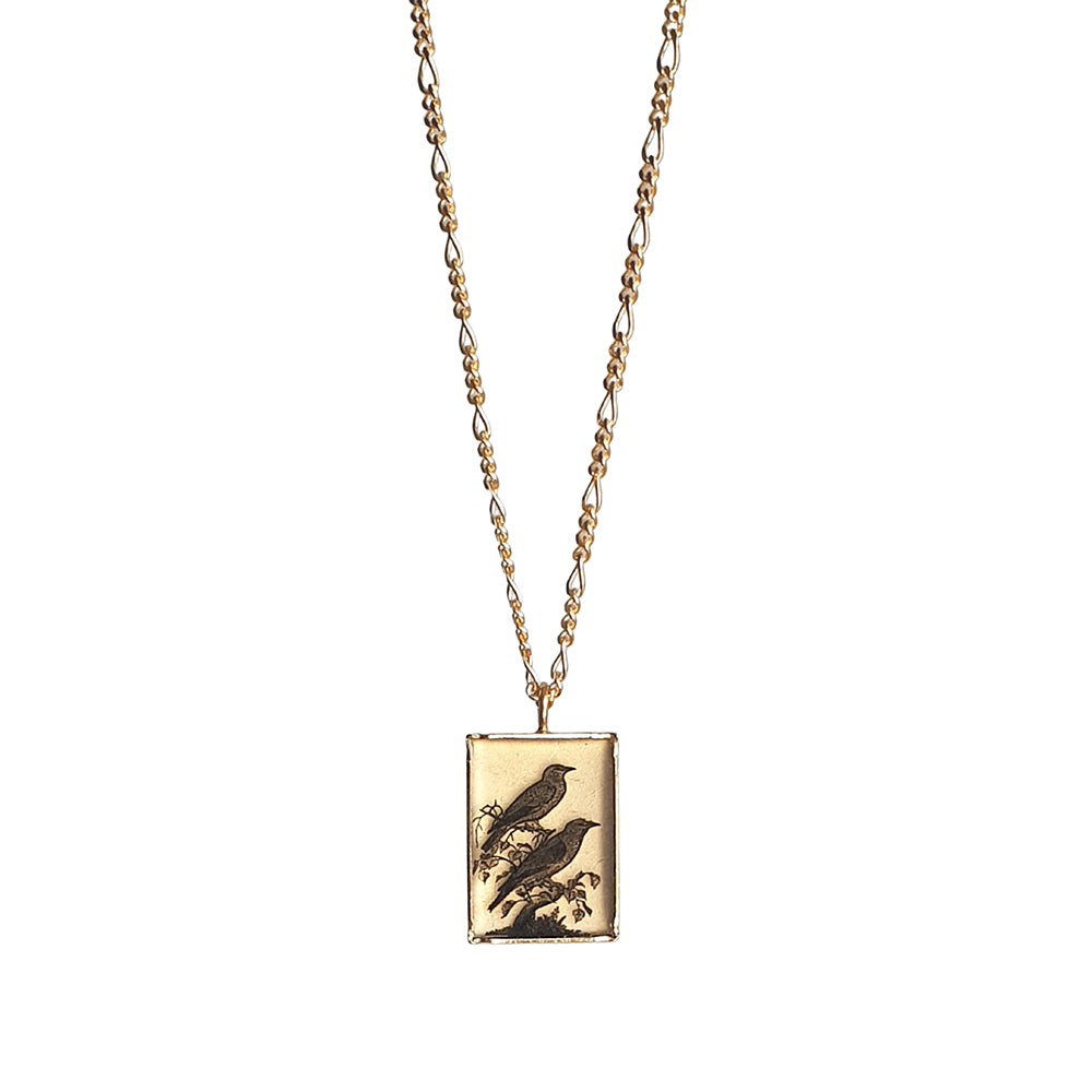 The Figaro Necklace - Birds - gold vermeil