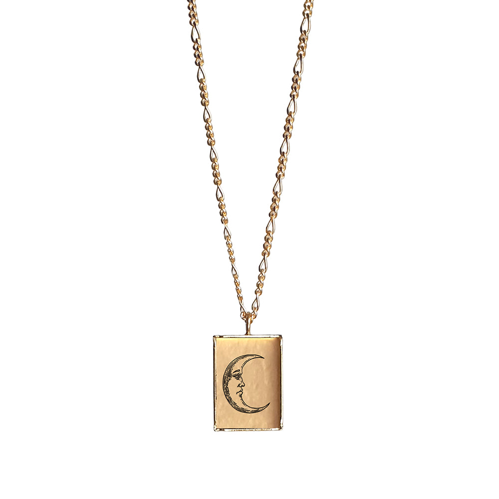 The Figaro Necklace - Moon - gold vermeil