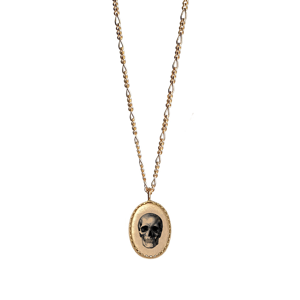 The Figaro Necklace - Skull - gold vermeil