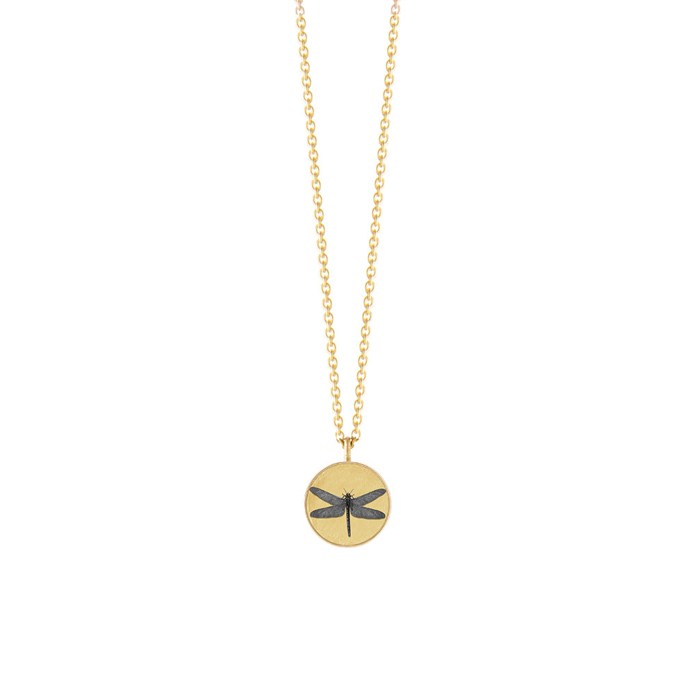 The Basic Pendant Necklace - Dragonfly - gold vermeil