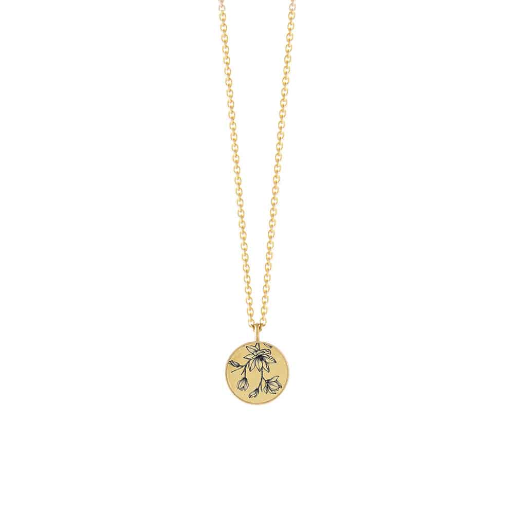 The Basic Pendant Necklace - Magnolia - gold vermeil