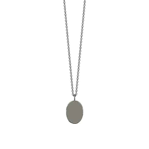 The Basic Oval Pendant Necklace - vertical