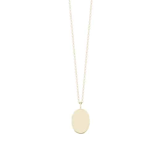 The Basic Oval Pendant Necklace - vertical