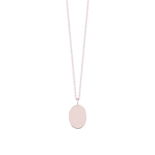 The Basic Oval Pendant Necklace - vertical