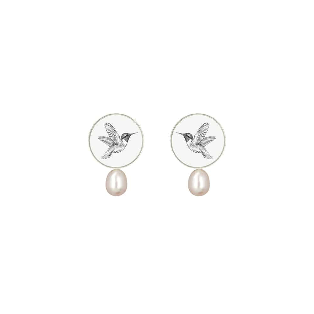 The Pearl Earrings - Hummingbird