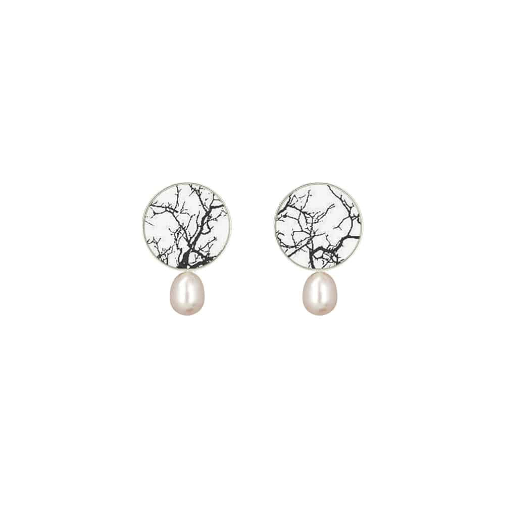 The Pearl Earrings - Coral