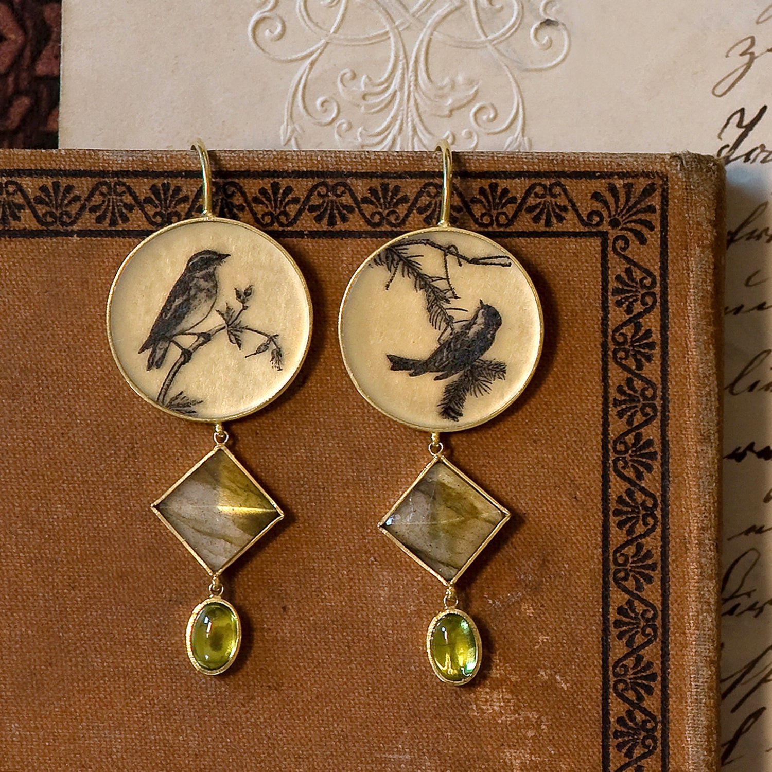 The Whinchat Short Drop Earrings