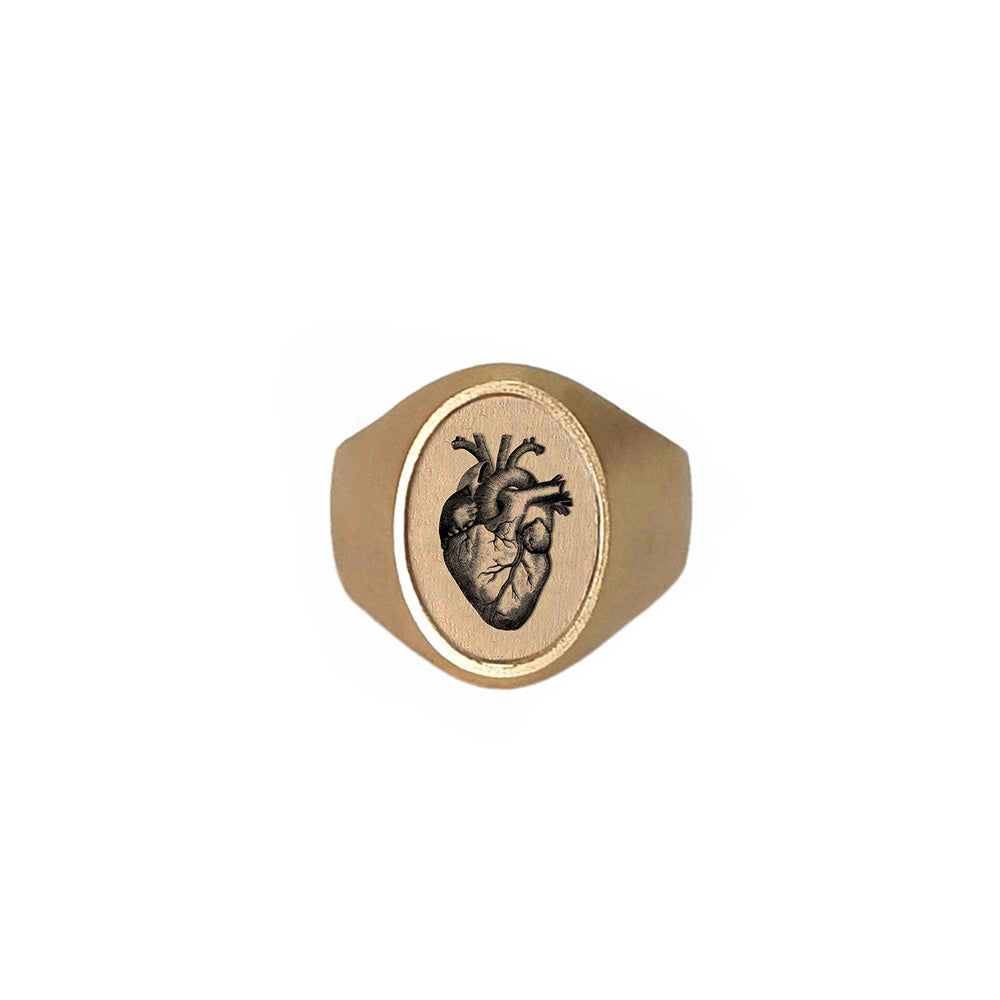 The Cigarband Signet Ring - Heart