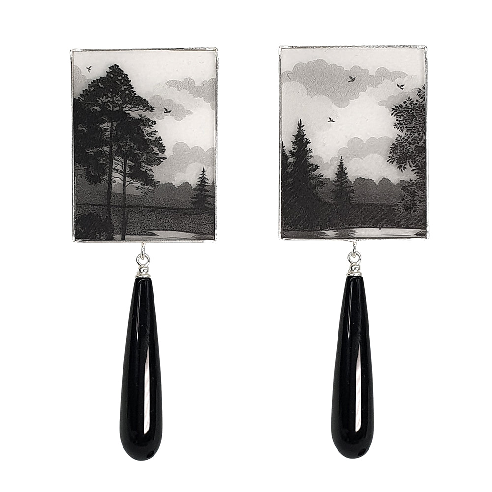 The Droplet Studs - Landscape - Onyx