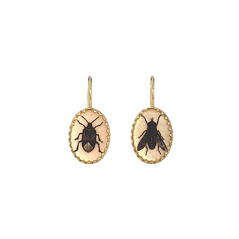 The Victoria Earhangers - Insects - gold vermeil